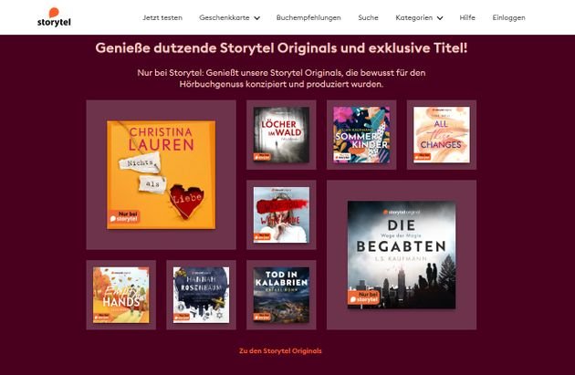 Auch Storytel weiß mit seinen Originals zu überzeugen
