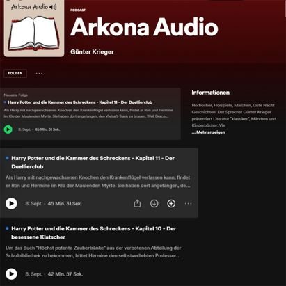 Hörspiele musst du bei Spotify suchen, aber vereinzelt lassen sich welche finden