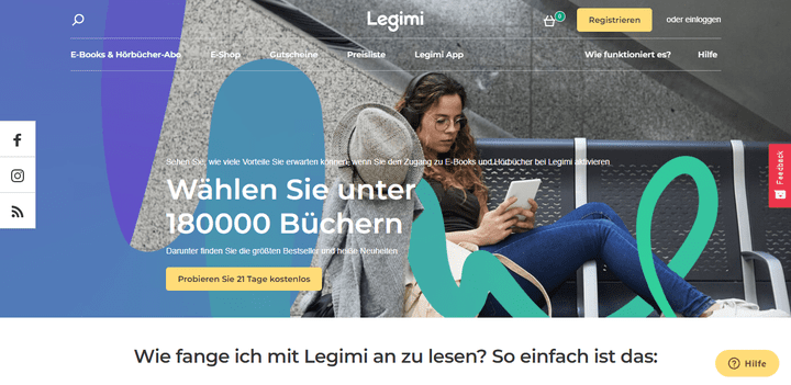 Legimi ist eine Alternative zu großen Hörbuch-Streaming-Diensten und bietet diesbezüglich eine relativ überschaubare Auswahl