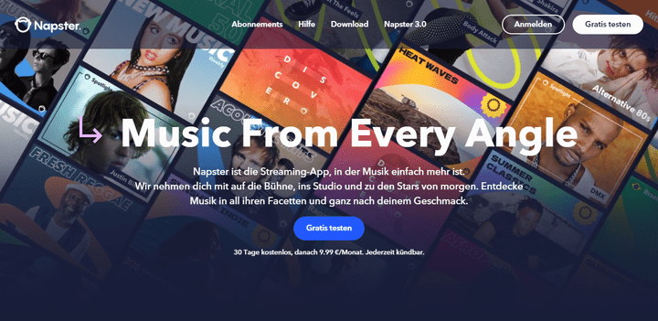 Ähnlich wie Spotify ist Napster keine reine Hörbuch-App, sondern ein Musikstreaming-Dienst mit mehreren Millionen Songs