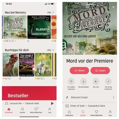 Auch E-Books gibt es einige auf Nextory