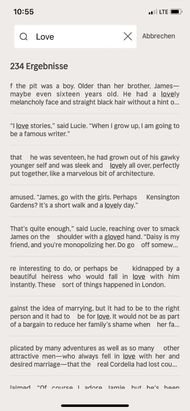 Die Sucheinstellung hilft, besondere Stellen zu finden, bei denen ihr ein Lesezeichen vergessen habt