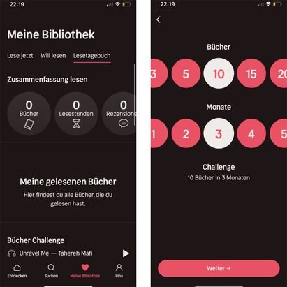 Wir versuchen 10 Bücher in 3 Monaten zu schaffen, dafür ist das Silber-Abo mit 25 Hörstunden perfekt
