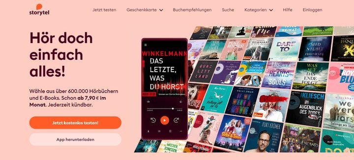 Storytel im Praxistest - wie schlägt sich die Hörbuch-App im Vergleich zu Branchengrößen?