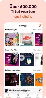 Unter den 600.000 Titeln sind einige nur exklusiv bei Storytel zu hören