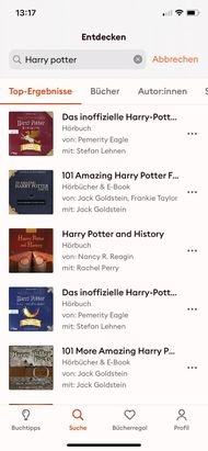 Auch wenn die Harry Potter nicht im Sortiment sind, gibt es dennoch Potter-basierte Inhalte