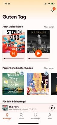 Basierend auf eurer Bibliothek werden euch neue Bücher empfohlen