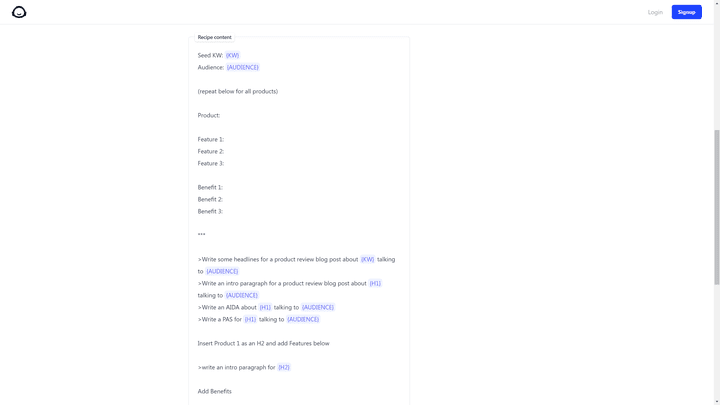 Mit Jasper kannst du an eigenen Prompts feilen, musst aber nicht