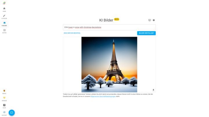neuroflash beherrscht auch KI-Bilder für z. B. Thumbnails