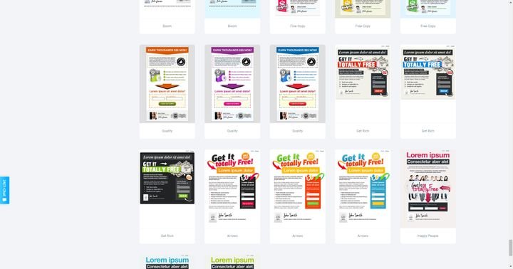 Einige Vorlagen finden Sie in anderen Farben doppelt im Template-Angebot