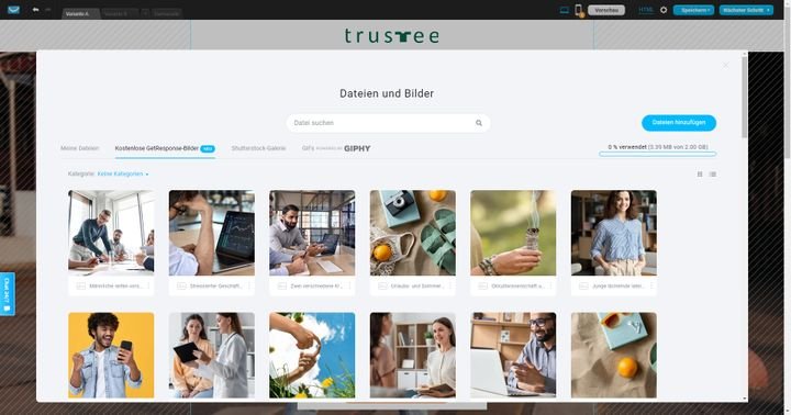Der Landingpage-Editor aus GetResponse