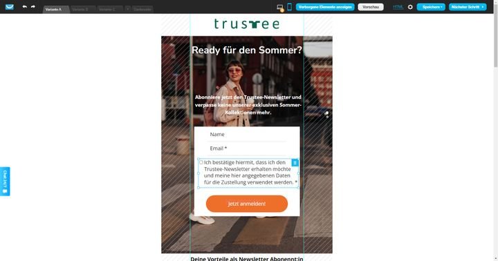 Optimieren Sie Ihre Landingpage für mobile Ansichten auf dem Smartphone