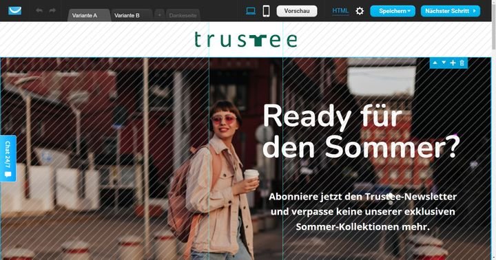 Legen Sie mit nur einem Klick eine Variante für Ihr A/B-Testing an