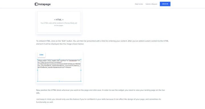 Integrieren Sie eigene Elemente über die HTML-Blöcke