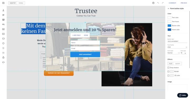 Erregen Sie mit auffälligen Pop-ups die Aufmerksamkeit Ihrer User