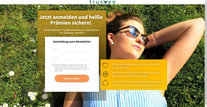 Die Landingpage erstellt mit Landingi