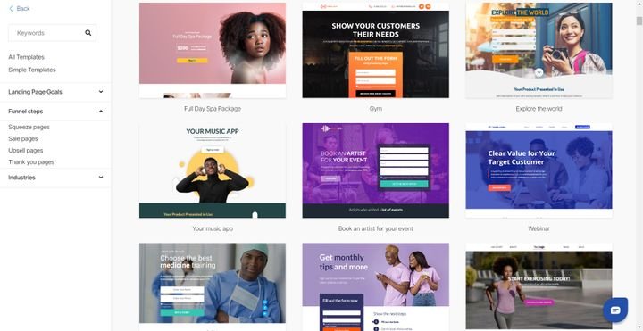 Die Vorlagen aus Landingi sind optisch wirklich ansprechend