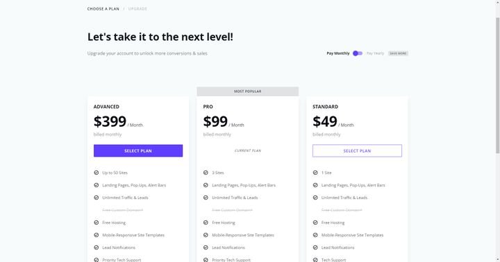 Die Preise und Tarife von Leadpages