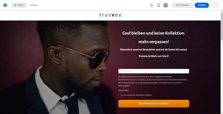 Platzieren Sie CTAs prominent und gut sichtbar auf Ihrer Landing Page