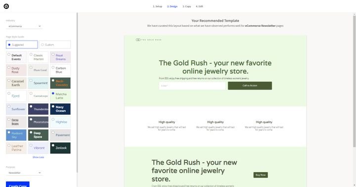 Probieren Sie die vorgeschlagenen Page-Styles aus