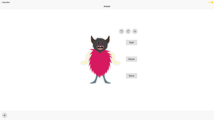 Den eigenen Avatar können die Kinder auch nachträglich bearbeiten