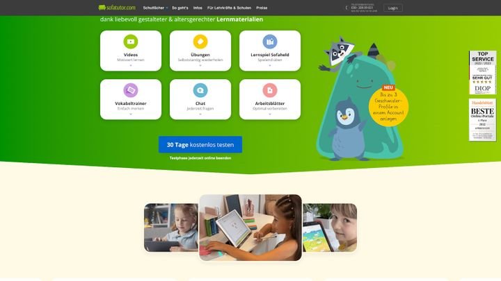 Bei sofatutor lernen bereits die Kleinsten spielerisch und intuitiv