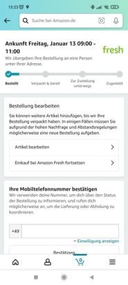 Über App und Webseite erhaltet ihr regelmäßige Versandupdates