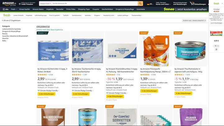 Die Eigenmarke “Our essential by Amazon” bietet Produkte in vielen verschiedenen Kategorien