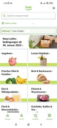 Die Fresh-Startseite sieht bekannt aus; über das X oben rechts könnt ihr die Oberfläche wieder schließen