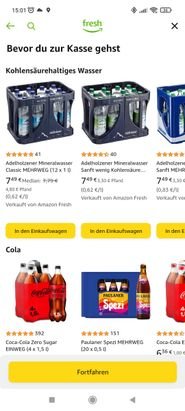 Bevor du zur Kasse gehst: Wie wäre es mit einem Kasten Mineralwasser?