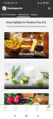 Der Abschnitt “Inspirationen” ist eine nette Idee, bietet aber letztlich nicht viel mehr als thematisch geordnete Kategorien