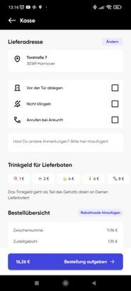 Umfangreiche Lieferhinweise bieten eine große Flexibilität