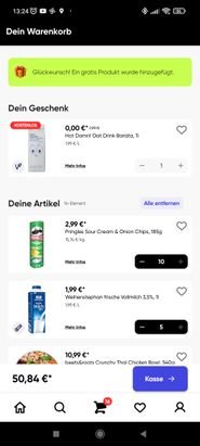 Gratis-Artikel Oat Drink, hier in Köln