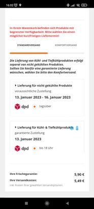 Die Angaben zur Lieferdauer sind sehr ungenau