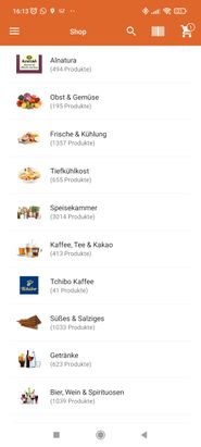 Über das Streifen-Symbol oben rechts könnt ihr den Barcode-Scanner öffnen