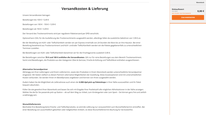 Die Liefergebühren sind bei myTime sehr hoch - ihr könnt allerdings auch was sparen