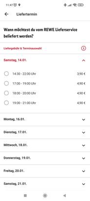 Gerade bei der Lieferung am Samstag zahlt ihr hohe Liefergebühren