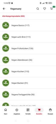 Viele Produktkategorien zum Veganuary