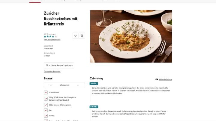 Über die Webseite könnt ihr die benötigten Zutaten direkt mitbestellen (links)
