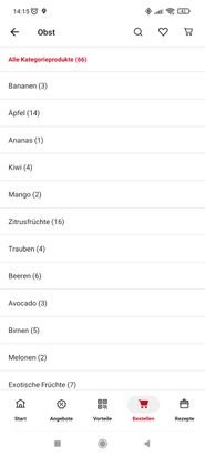 Wir finden: viel zu viele Kategorien mit nur 1 oder 2 Artikeln