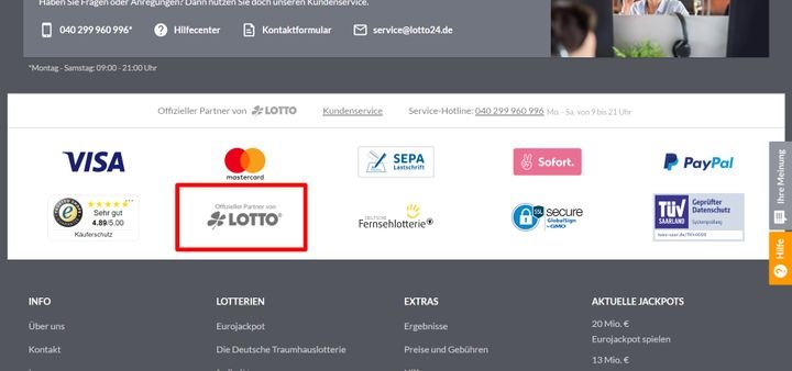 Lotto24 ist offizieller Partner von Lotto