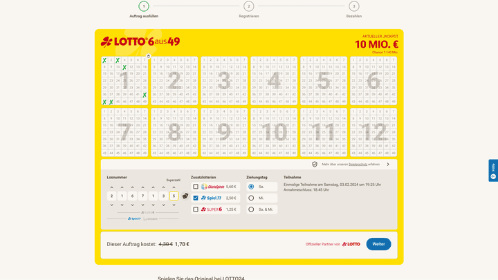 Klasse: Spiel 77 gratis spielen und noch 0,10 € Rabatt auf den Schein – das erhöht deine Gewinnchancen!