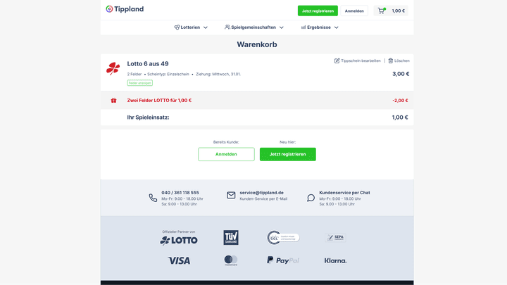 Der Neukund:innenbonus von Tippland ist bisher einmalig bei seriösen Anbietern