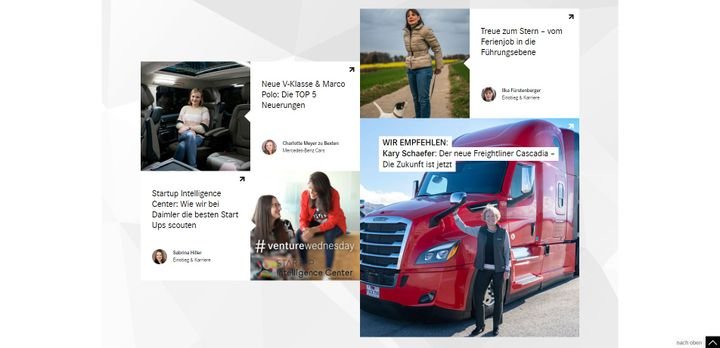 Ein innovatives Design und zielgruppengerechte Inhalte machen den Daimler-Blog zum Hingucker