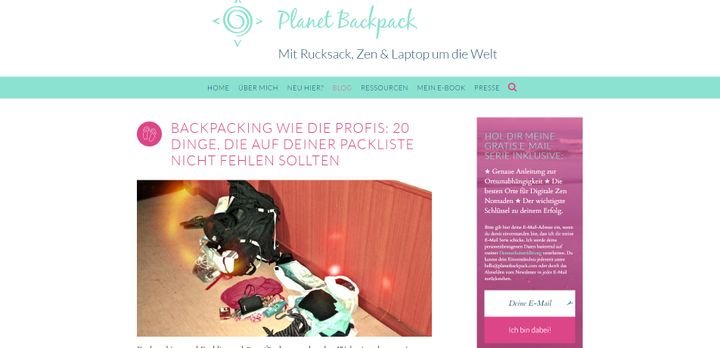 Vom Hobbyblog zum echten Business - Planet Backpack hat’s geschafft