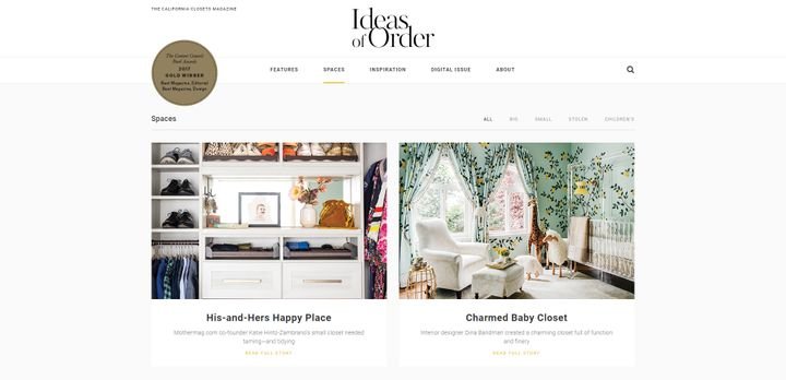 Print is still alive! Ideas of Order von California Closets ist grandioses Content-Marketing