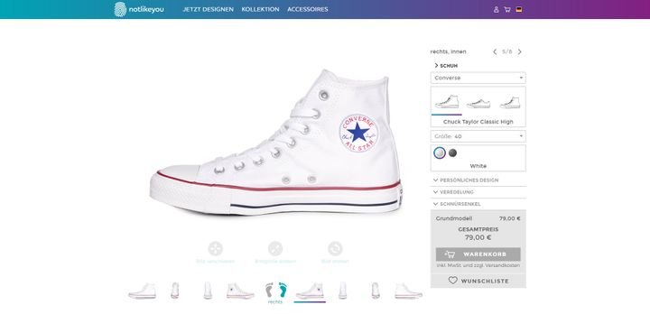 Mit selbst designten Chucks macht notlikeyou eine Menge Furore