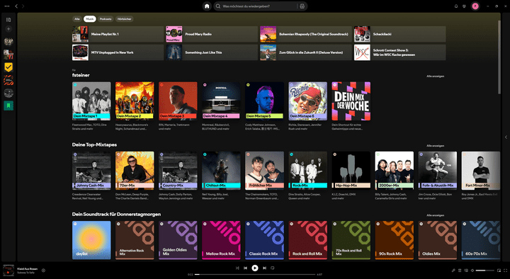 Bei Spotify startest du natürlich mit Musik.