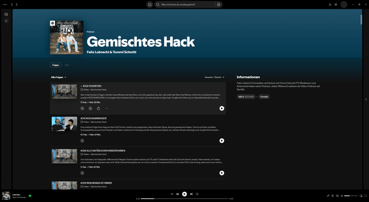 “Gemischtes Hack” ist der gemeinsame Podcast der Comedians Felix Lobrecht und Tommi Schmitt.