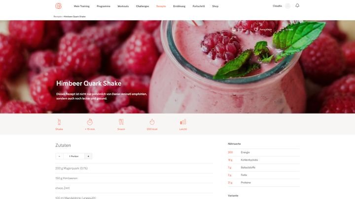 Der Himbeer-Shake ist lecker, schnell zubereitet und hat auch den Kids geschmeckt.